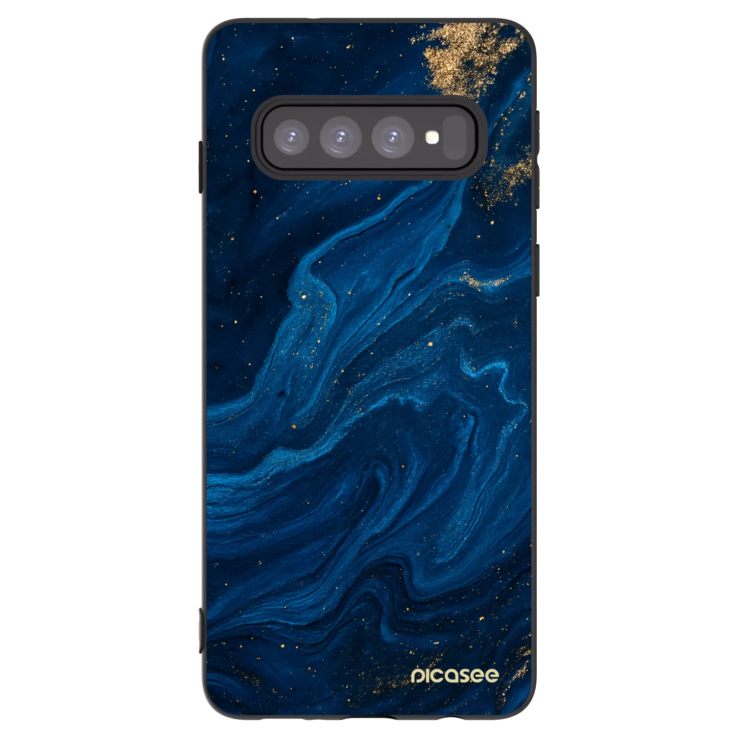Picasee Μαύρη θήκη σιλικόνης για Samsung Galaxy S10 G973 - Blue