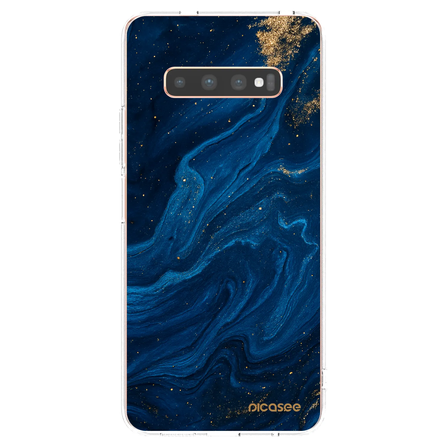 Picasee διαφανής θήκη σιλικόνης Samsung Galaxy S10 Plus G975 - Blue