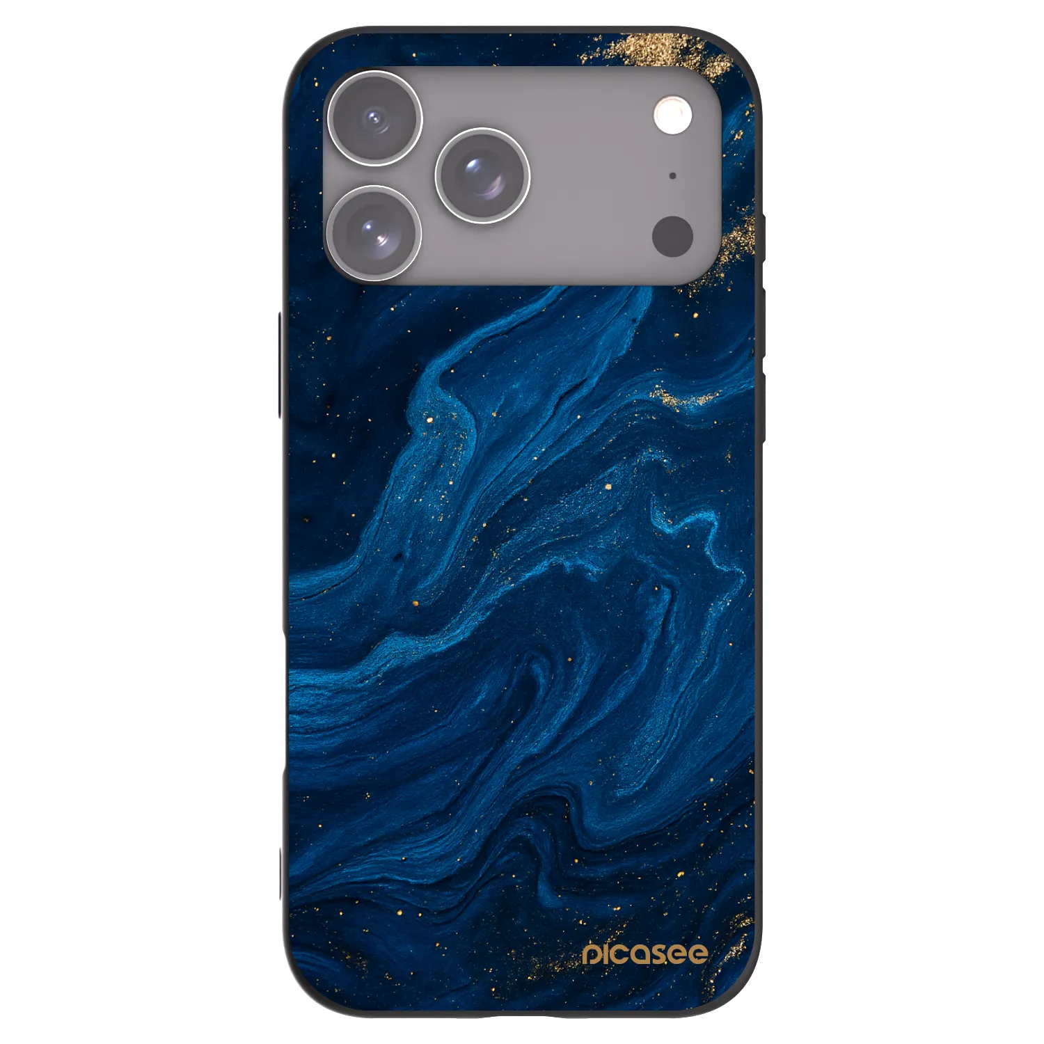 Picasee Μαύρη θήκη σιλικόνης για Apple iPhone 17 Pro Max - Blue