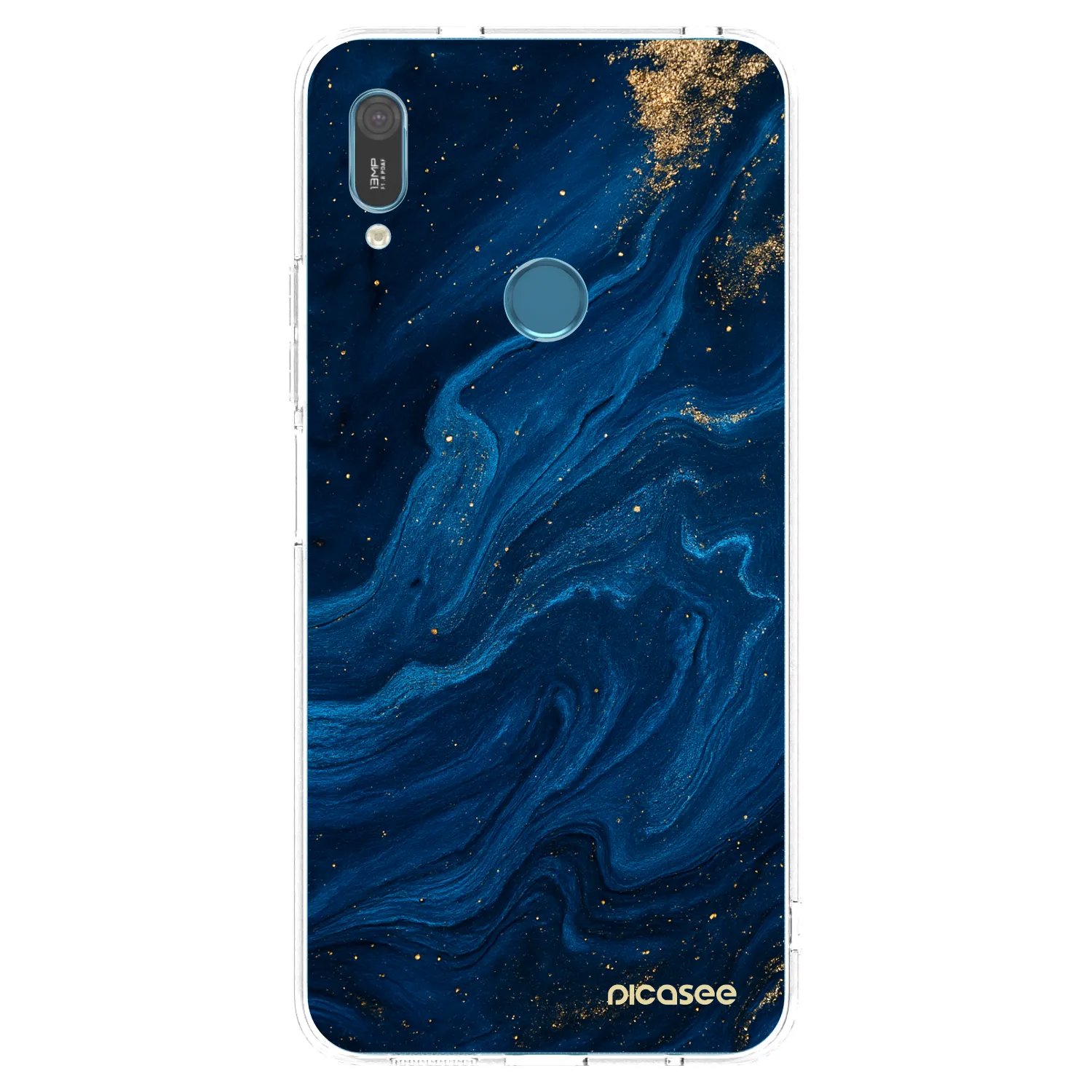 Picasee διαφανής θήκη σιλικόνης Huawei Y6 2019 - Blue