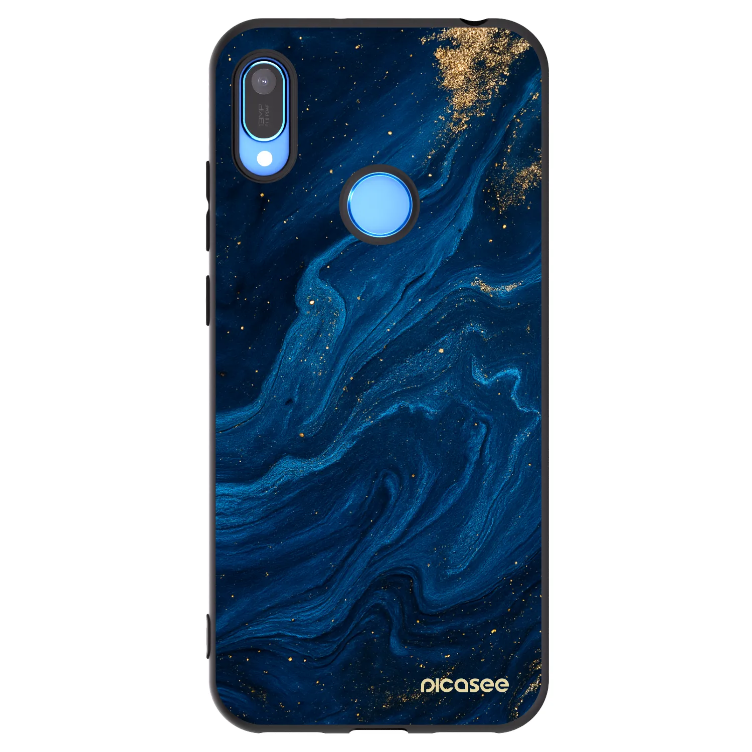 Picasee Μαύρη θήκη σιλικόνης για Huawei Y6 2019 - Blue