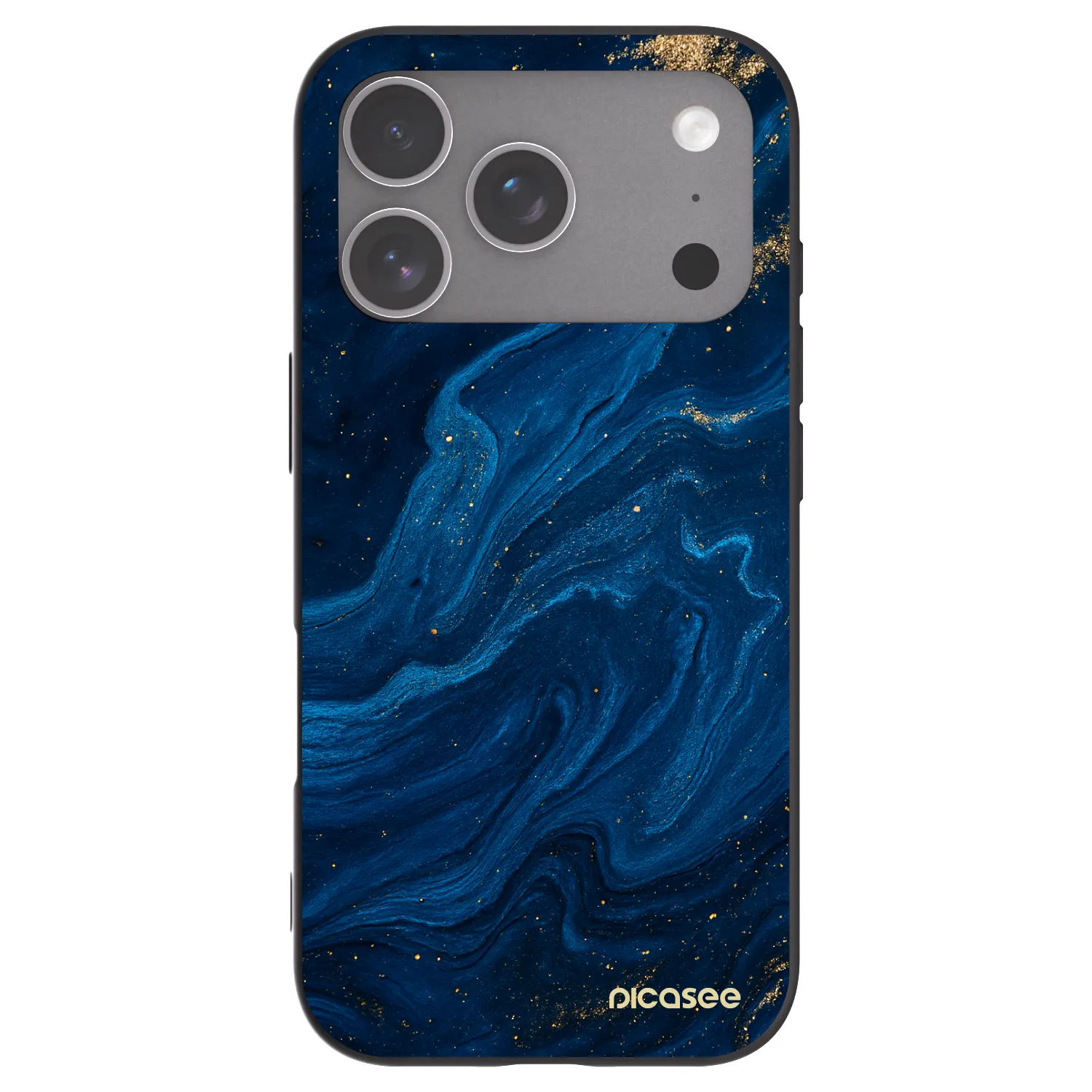 Picasee Μαύρη θήκη σιλικόνης για Apple iPhone 18 Pro - Blue