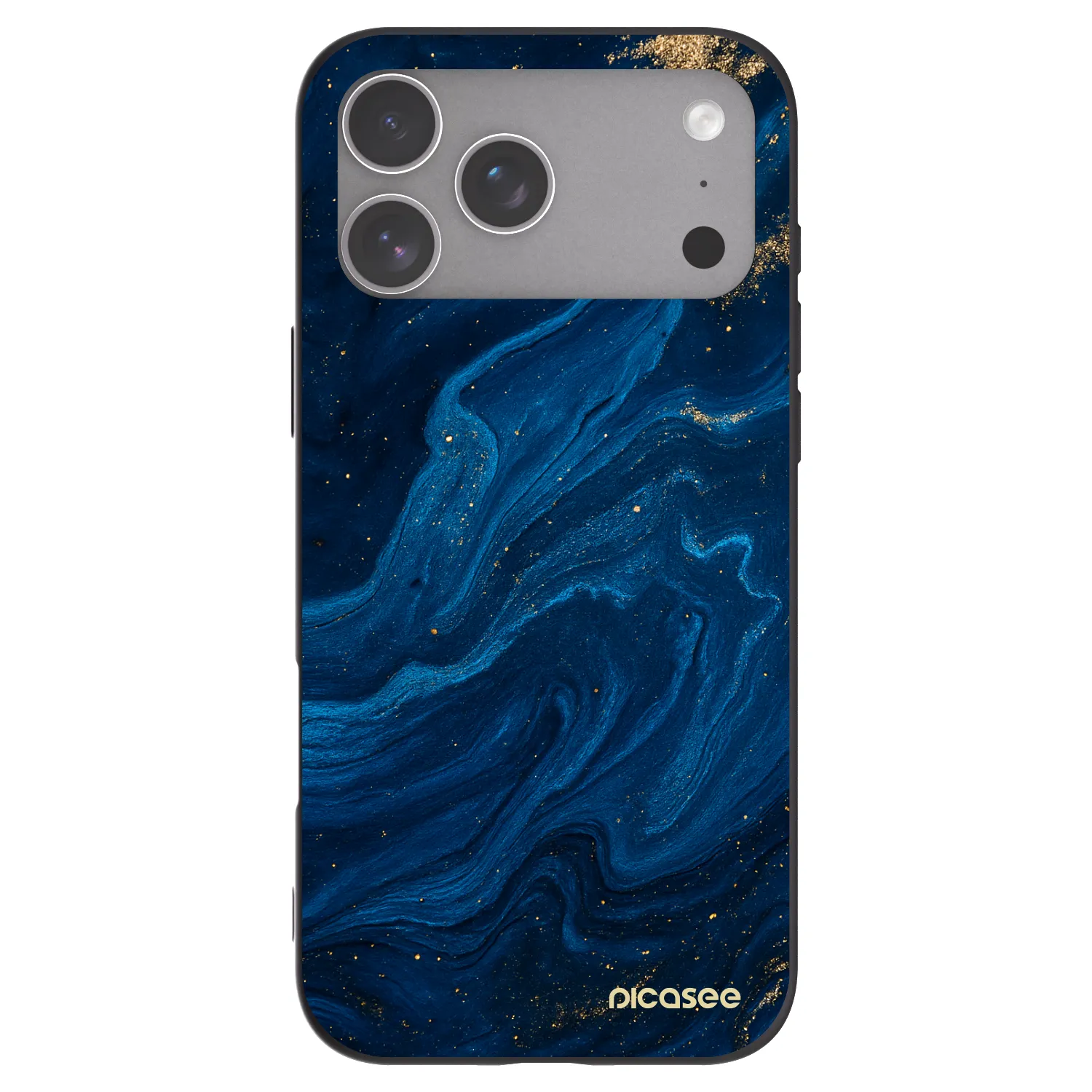 Picasee Μαύρη θήκη σιλικόνης για Apple iPhone 18 Pro Max - Blue