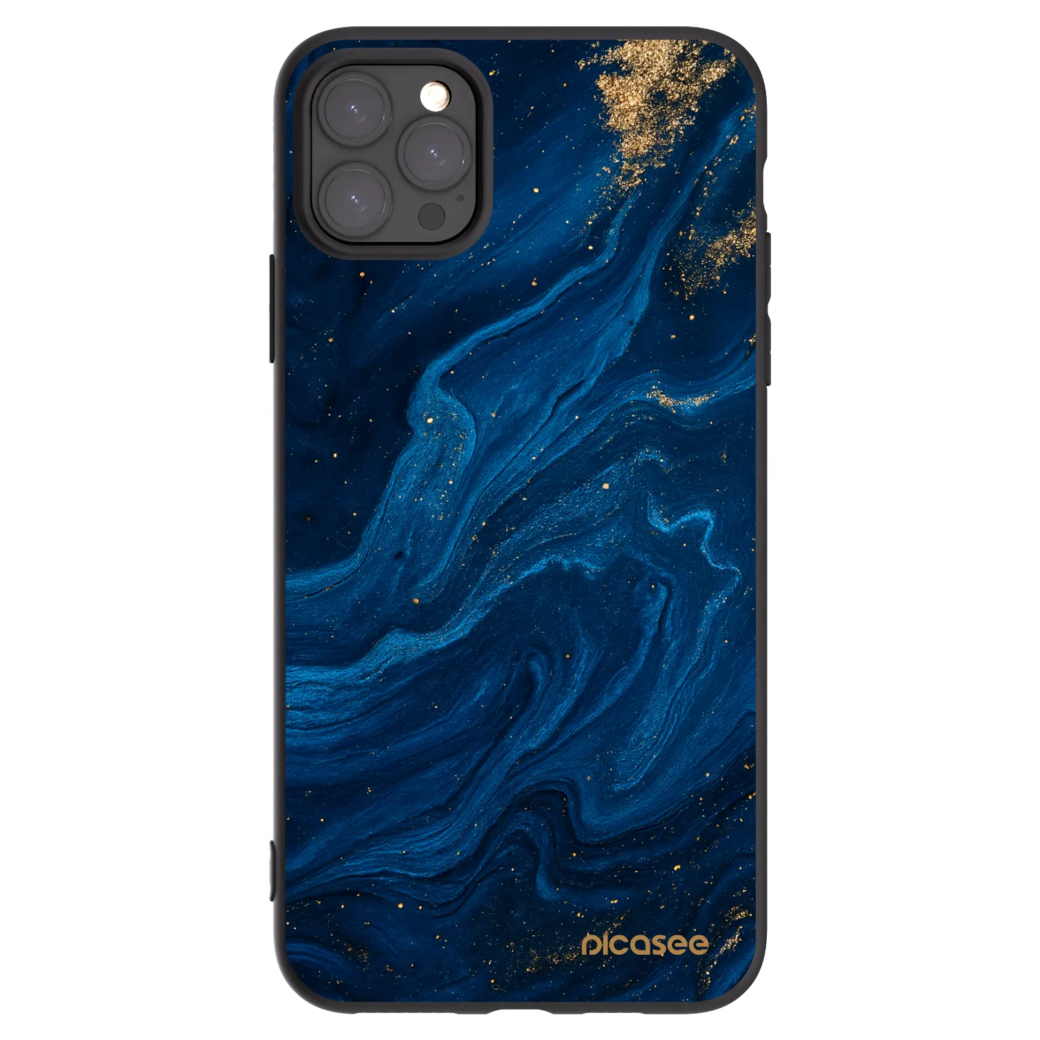 Picasee Μαύρη θήκη σιλικόνης για Apple iPhone 11 Pro Max - Blue