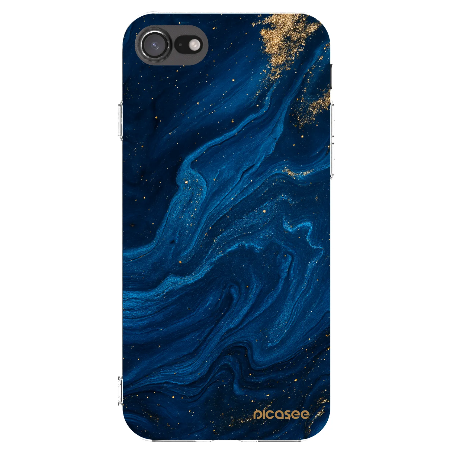 Picasee διαφανής θήκη σιλικόνης Apple iPhone 8 - Blue