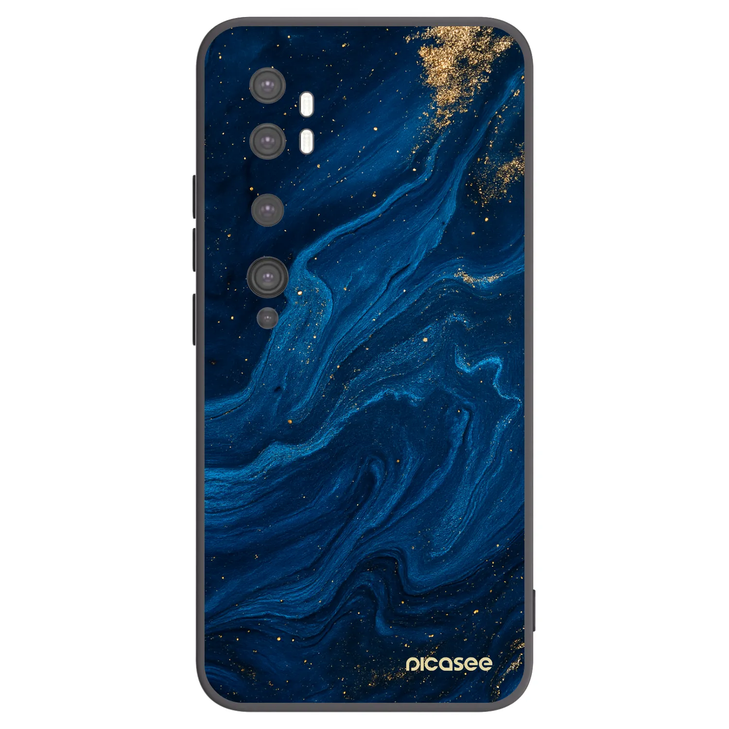 Picasee Μαύρη θήκη σιλικόνης για Xiaomi Mi Note 10 (Pro) - Blue