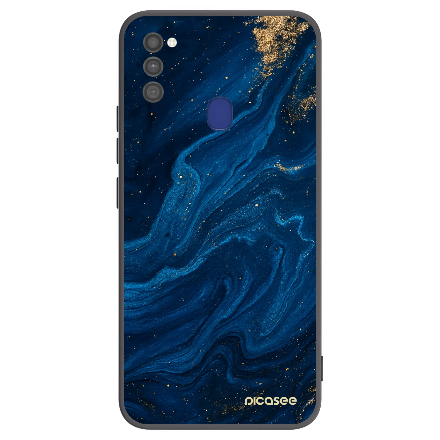 Picasee Μαύρη θήκη σιλικόνης για Samsung Galaxy M21 M215F - Blue