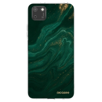 Picasee διαφανής θήκη σιλικόνης Huawei Y5P - Green