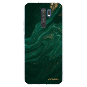 Picasee διαφανής θήκη σιλικόνης Xiaomi Redmi 9 - Green