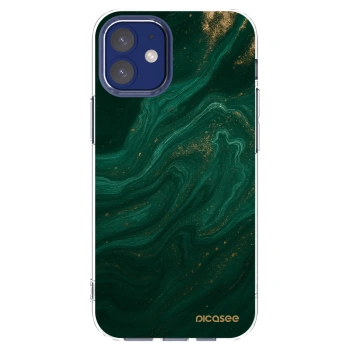 Picasee διαφανής θήκη σιλικόνης Apple iPhone 12 mini - Green