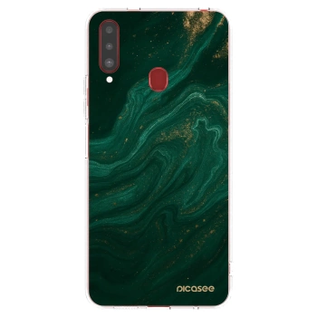 Picasee διαφανής θήκη σιλικόνης Samsung Galaxy A20s - Green