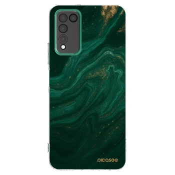 Picasee διαφανής θήκη σιλικόνης Honor 10X Lite - Green