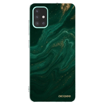 Picasee διαφανής θήκη σιλικόνης Samsung Galaxy M31s - Green