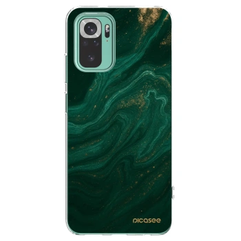 Picasee διαφανής θήκη σιλικόνης Xiaomi Redmi Note 10 Pro - Green