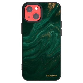 Picasee Μαύρη θήκη σιλικόνης για Apple iPhone 13 mini - Green