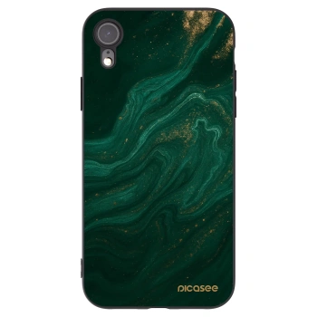 Picasee Μαύρη θήκη σιλικόνης για Apple iPhone XR - Green