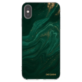 Picasee διαφανής θήκη σιλικόνης Apple iPhone XS Max - Green