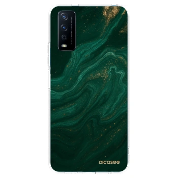 Picasee διαφανής θήκη σιλικόνης Vivo Y11s - Green