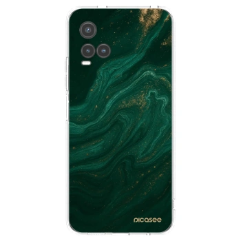 Picasee διαφανής θήκη σιλικόνης Vivo Y33s - Green