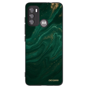 Picasee Μαύρη θήκη σιλικόνης για Motorola Moto G60 - Green