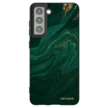 Picasee Μαύρη θήκη σιλικόνης για Samsung Galaxy S21 FE 5G - Green