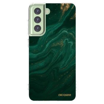 Picasee διαφανής θήκη σιλικόνης Samsung Galaxy S21 FE 5G - Green