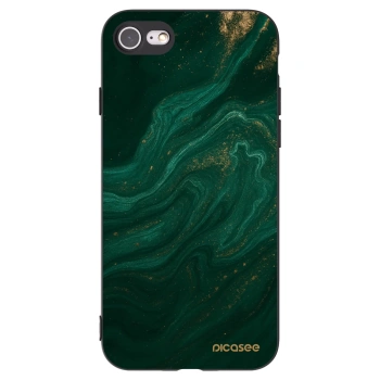 Picasee Μαύρη θήκη σιλικόνης για Apple iPhone SE 2022 - Green