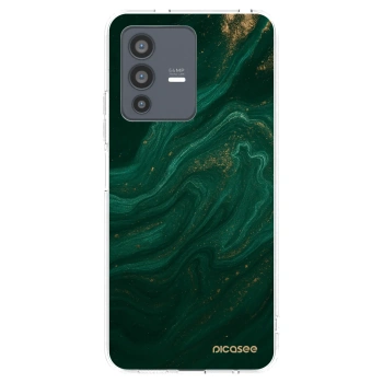 Picasee διαφανής θήκη σιλικόνης Vivo V23 5G - Green
