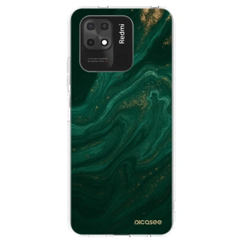 Picasee διαφανής θήκη σιλικόνης Xiaomi Redmi 10C - Green