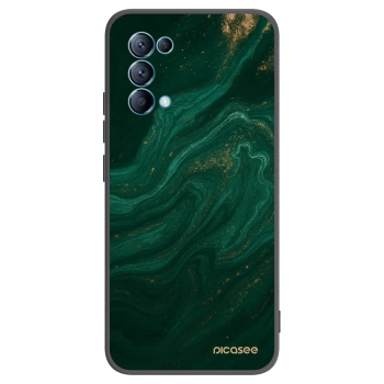 Picasee Μαύρη θήκη σιλικόνης για OPPO Reno 5 5G - Green