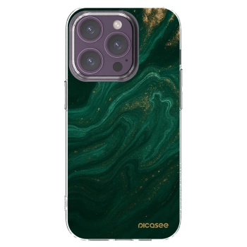Picasee διαφανής θήκη σιλικόνης Apple iPhone 14 Pro - Green