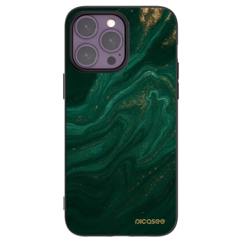 Picasee Μαύρη θήκη σιλικόνης για Apple iPhone 14 Pro Max - Green