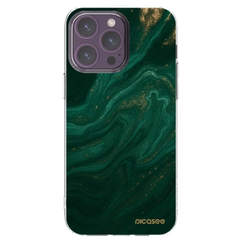 Picasee διαφανής θήκη σιλικόνης Apple iPhone 14 Pro Max - Green