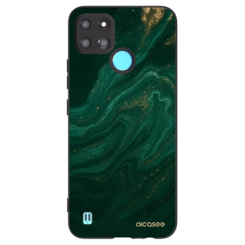 Picasee Μαύρη θήκη σιλικόνης για Realme C21Y - Green