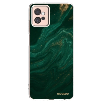 Picasee διαφανής θήκη σιλικόνης Motorola Moto G32 - Green