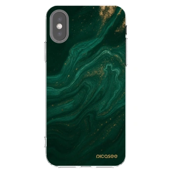 Picasee διαφανής θήκη σιλικόνης Apple iPhone X/XS - Green