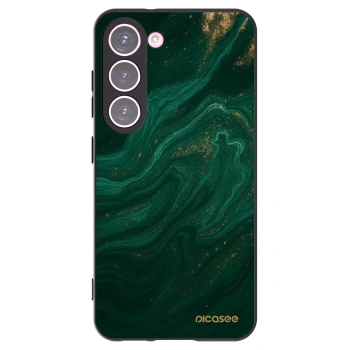 Picasee Μαύρη θήκη σιλικόνης για Samsung Galaxy S23 5G - Green