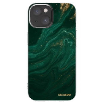 Picasee διαφανής θήκη σιλικόνης Apple iPhone 15 - Green