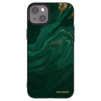 Picasee Μαύρη θήκη σιλικόνης για Apple iPhone 15 Plus - Green