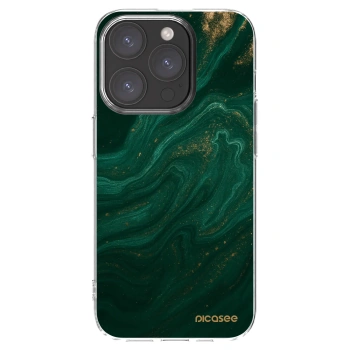 Picasee διαφανής θήκη σιλικόνης Apple iPhone 15 Pro - Green