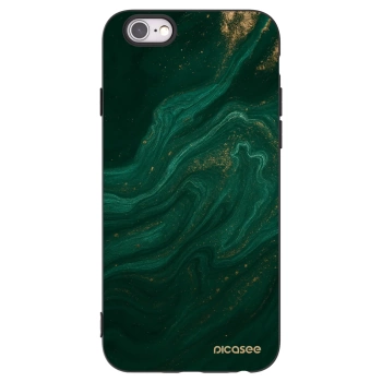 Picasee Μαύρη θήκη σιλικόνης για Apple iPhone 6/6S - Green