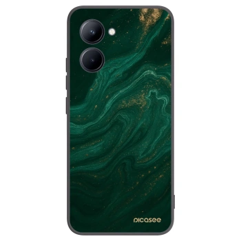 Picasee Μαύρη θήκη σιλικόνης για Realme C33 (2023) - Green