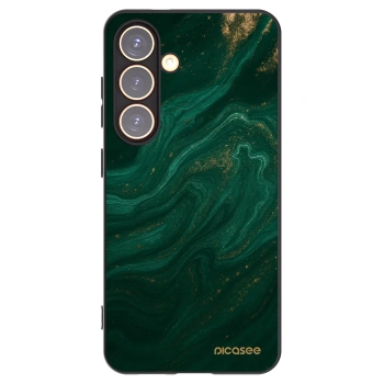 Picasee Μαύρη θήκη σιλικόνης για Samsung Galaxy S24 S921B 5G - Green
