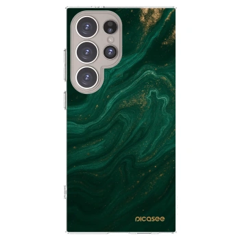 Picasee διαφανής θήκη σιλικόνης Samsung Galaxy S24 Ultra S928B 5G - Green