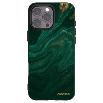 Picasee Μαύρη θήκη σιλικόνης για Apple iPhone 16 Pro Max - Green