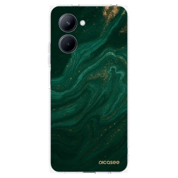 Picasee διαφανής θήκη σιλικόνης Realme C33 (2023) - Green