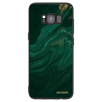 Picasee Μαύρη θήκη σιλικόνης για Samsung Galaxy S8 G950F - Green