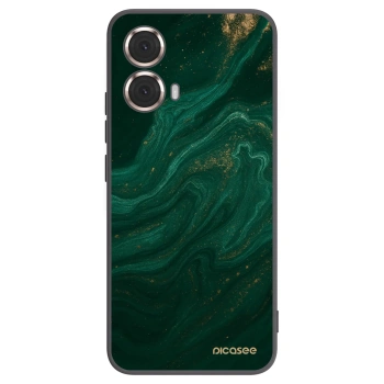 Picasee Μαύρη θήκη σιλικόνης για Motorola Moto G85 - Green