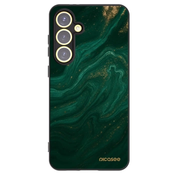 Picasee Μαύρη θήκη σιλικόνης για Samsung Galaxy S24 FE S721B - Green