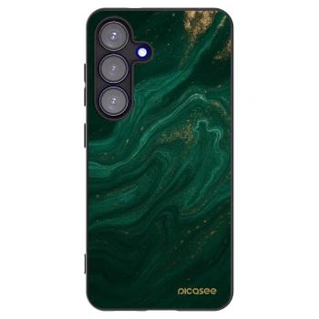 Picasee Μαύρη θήκη σιλικόνης για Samsung Galaxy S25 5G - Green